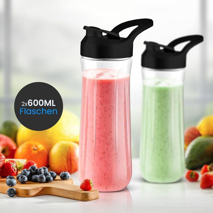 Kitchenapp | Retro-Nährstoffmixer zum Mitnehmen | 300 W BPA-freier Smoothiemaker | Tragbarer Mixer f