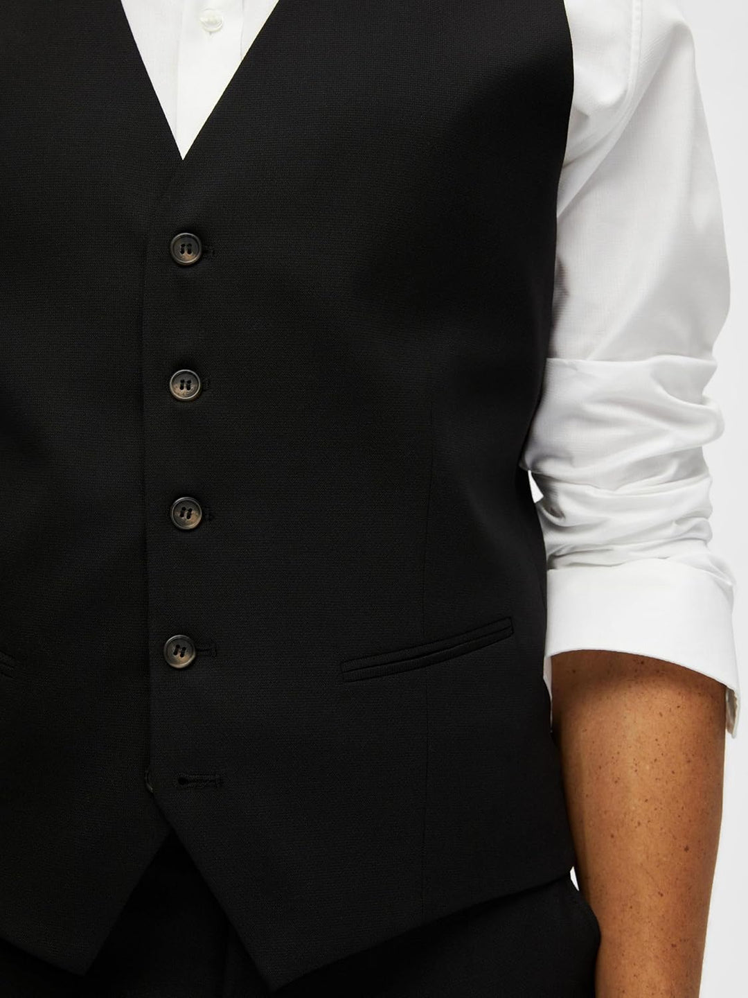 Selected Homme male Weste Klassische 52 Schwarz, 52 Schwarz