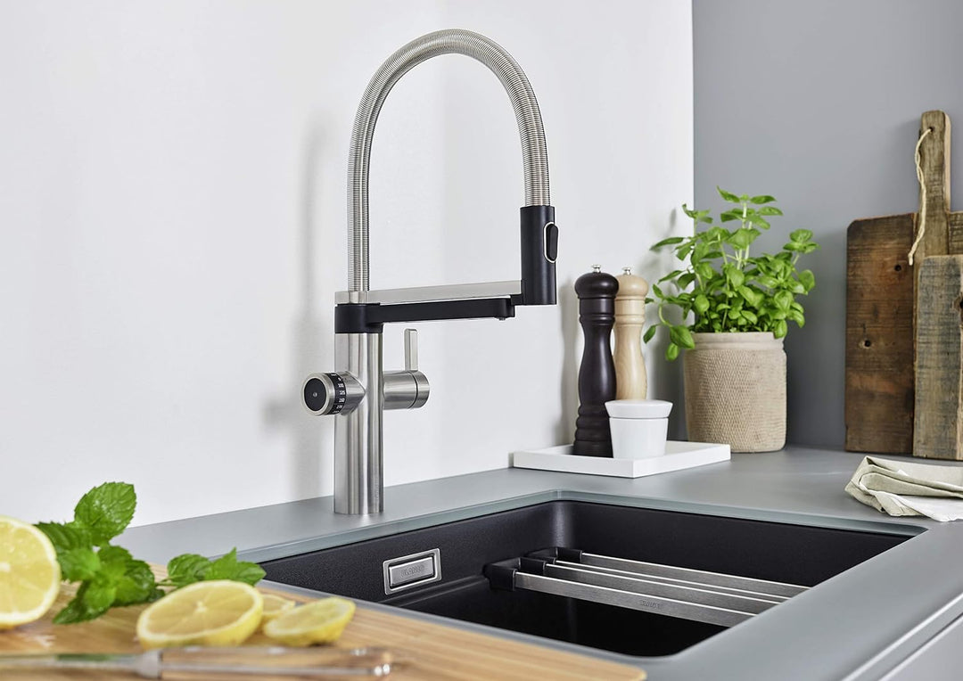 BLANCO drink.filter EVOL-S Pro PVD Steel | Wasseraufbereitungssystem | Veredeltes gefiltertes Wasser