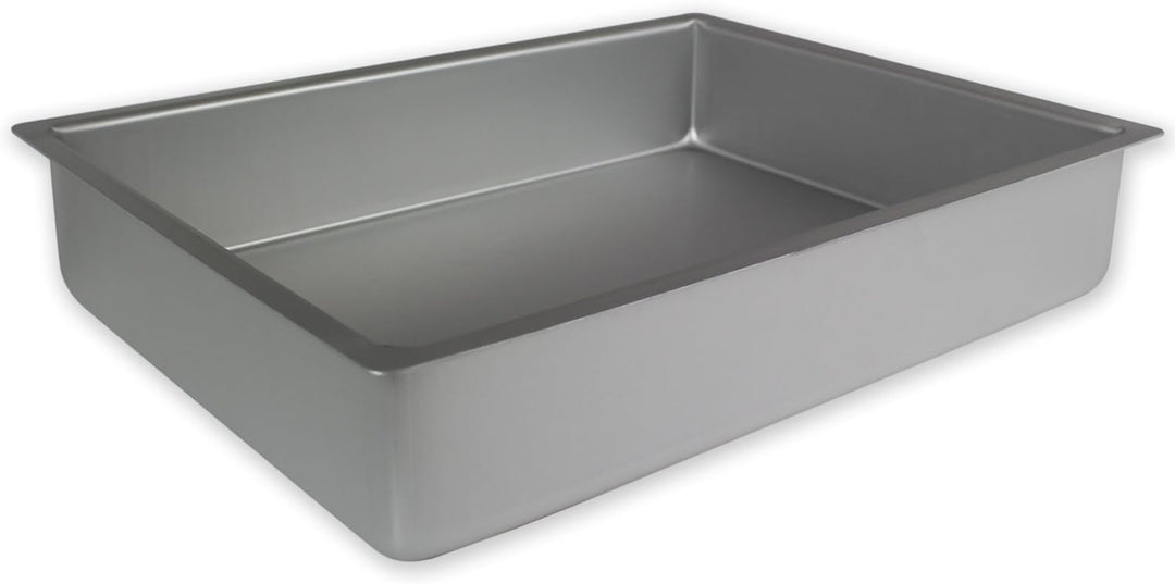 PME Längliche Aluminium-Backform 254 x 381 x 102 mm, Silber, 25 x 38 x 10 cm, 25 x 38 x 10 cm