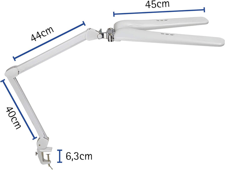 MAUL LED Arbeitsleuchte MAULcraft duo | Dimmbare Klemmlampe mit 6.500 Kelvin | LED Lampe mit 2 flexi