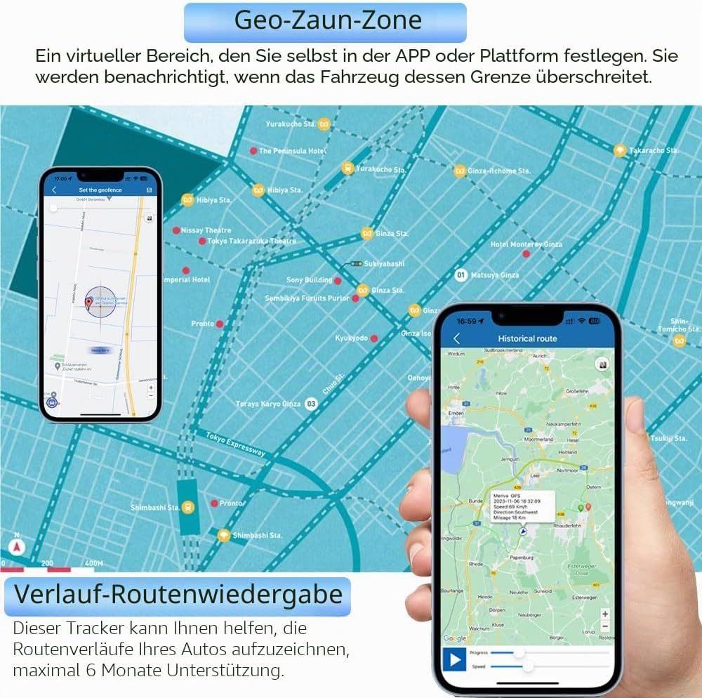 GPS Tracker 4G für Auto, mit Acc-Alarm ohne ABO, GPS-Sender Anti-Diebstahl-Echtzeit-Positionierungs-