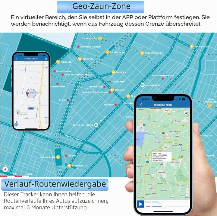 GPS Tracker 4G für Auto, mit Acc-Alarm ohne ABO, GPS-Sender Anti-Diebstahl-Echtzeit-Positionierungs-