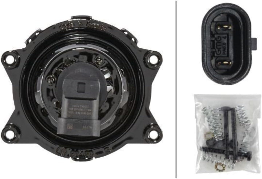 HELLA - DE/Halogen-Hauptscheinwerfer - Modul 60 - 12V - rund - Einbau - Lichtscheibenfarbe: transpar