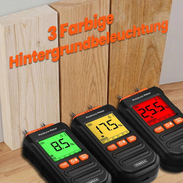 Holz feuchtigkeitsmesser, Moisture Meter mit Stiften und 7 Materialmodi
