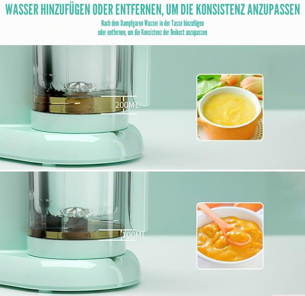 Multifunktions-Kochmaschine für Babys, Dampfgaren und automatisches Mixen, leicht zu reinigen, Mixer