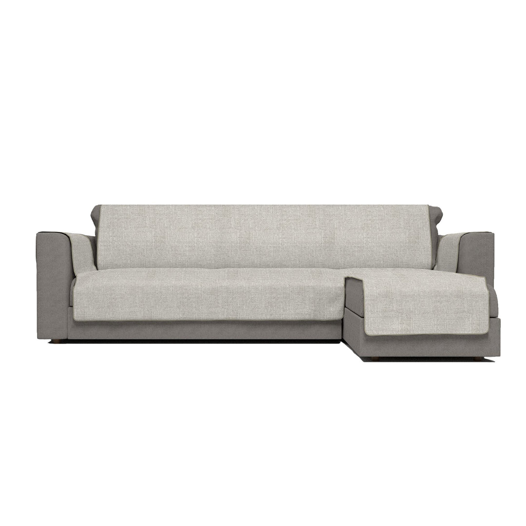 Komfort-Antigleiten-Sofa-Decke mit chaiselongue,290cm, beige 290 cm Beige, 290 cm Beige