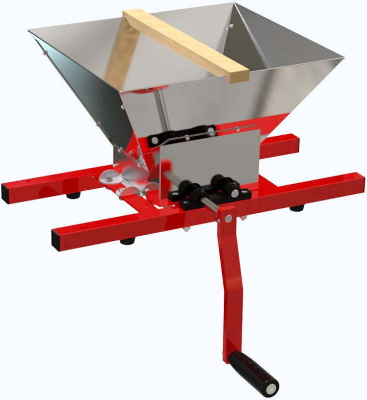 7L Traubenmühle Obstmühle Maischemühle Fruchtbrecher Pulper Mühle mit Handkurbel für Beeren Wein Sos