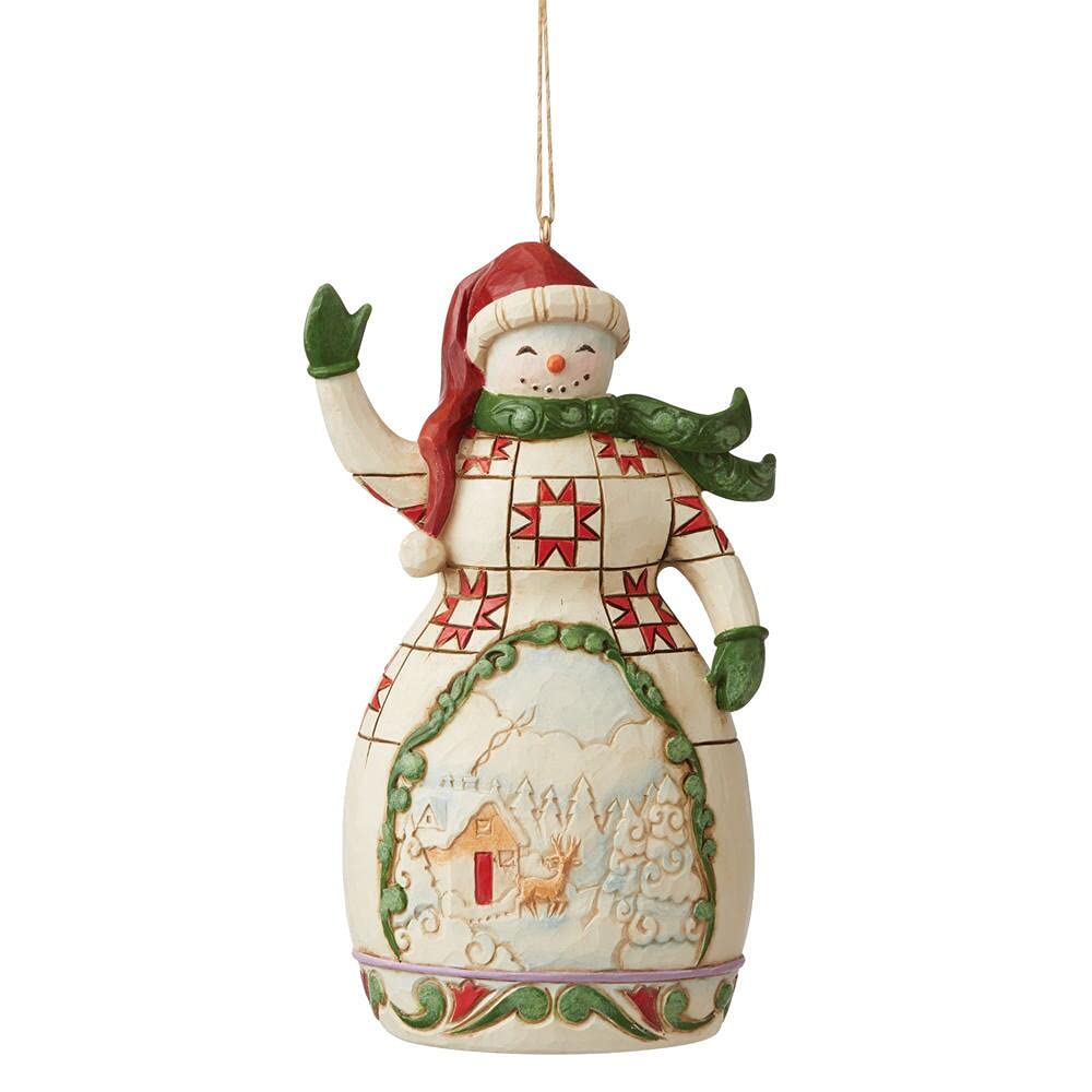 Rot & Grün Schneemann Ornament