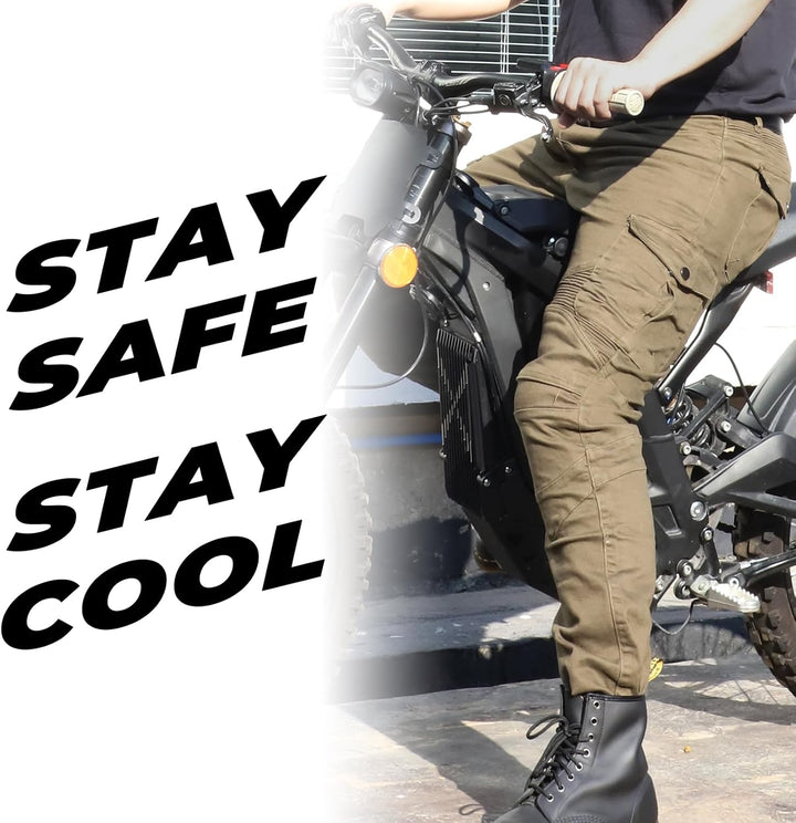 Alpha Rider Motorradhose Herren Jeans Textil Motorrad Hose mit Protektoren Armee Grün 3XL 3XL Grün,