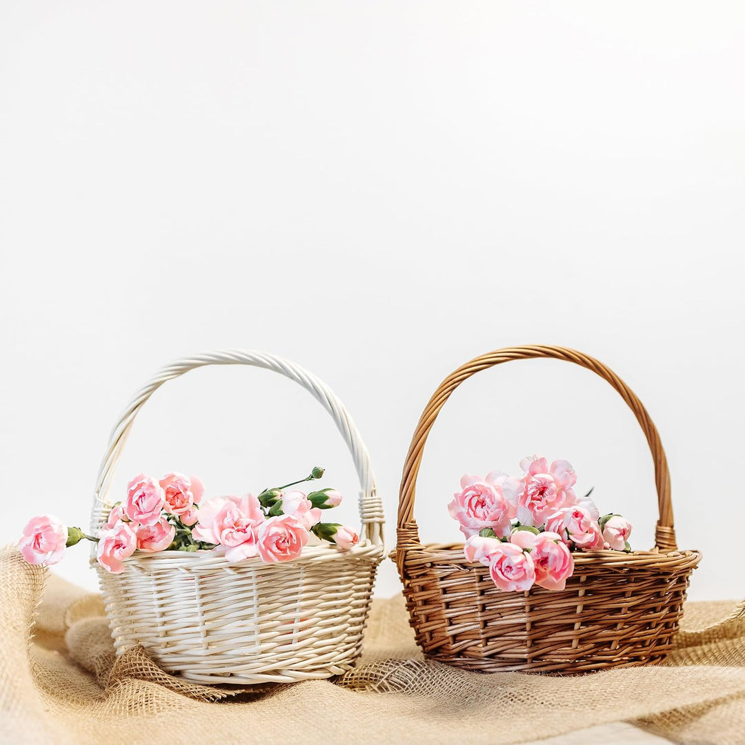 Creative Home Kleiner Weidenkorb mit Henkel | Klein 22 x 22 x 26 cm (+/- 2 cm) | Handgeflochtener, G