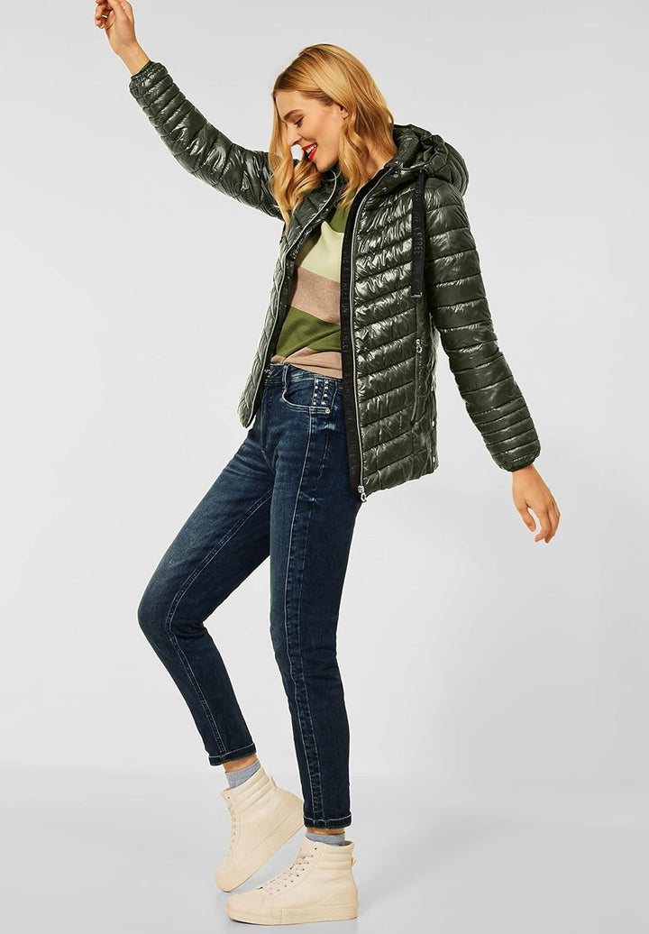 Street One Damen Steppjacke 34 Homey Green, 34 Homey Green