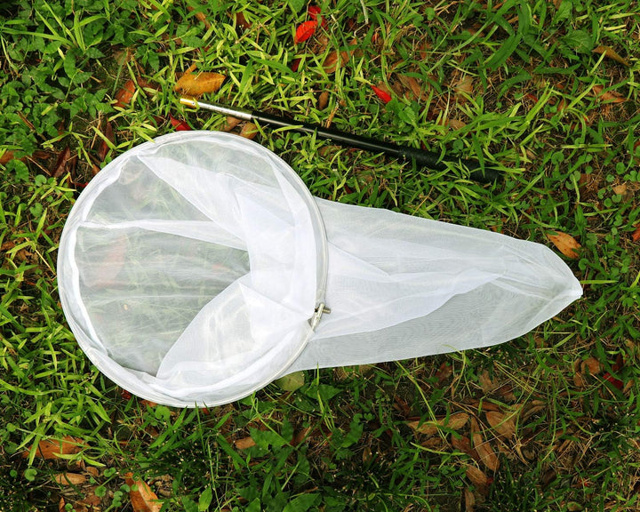 RESTCLOUD Professionelles Insekten- und Schmetterlingsnetz mit 35,6 cm Ring, 66 m Netztiefe, 150 cm