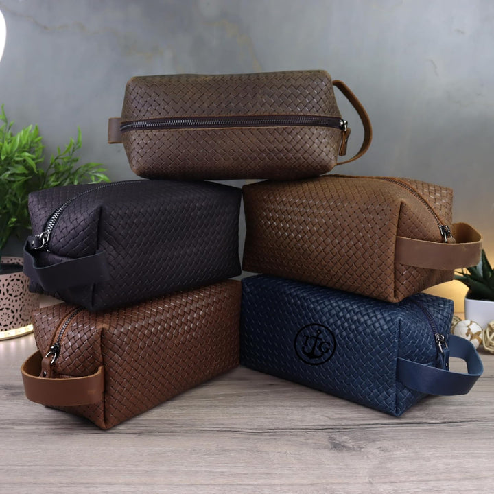 Blade Kulturbeutel Herren aus hochwertigem Leder handgefertigte Kulturtasche Leder Dopp Kit für Dame