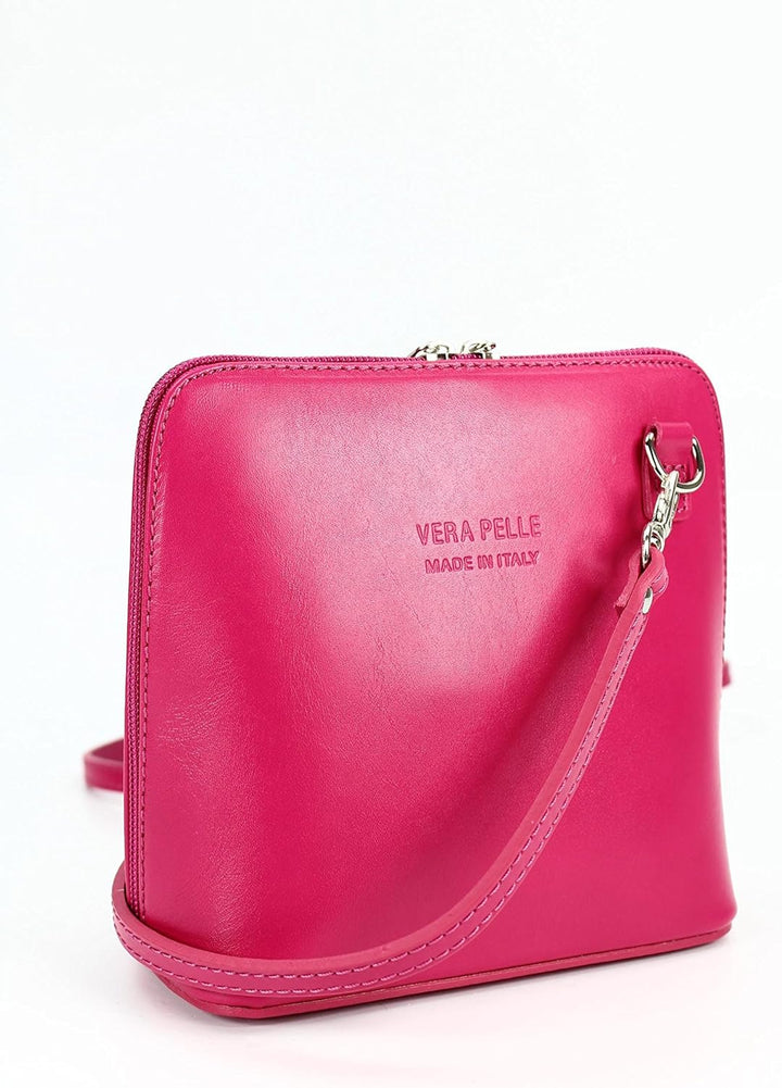 Belli italienische Ledertasche Damen Umhängetasche klein Handtasche Schultertasche Abendtasche in pi