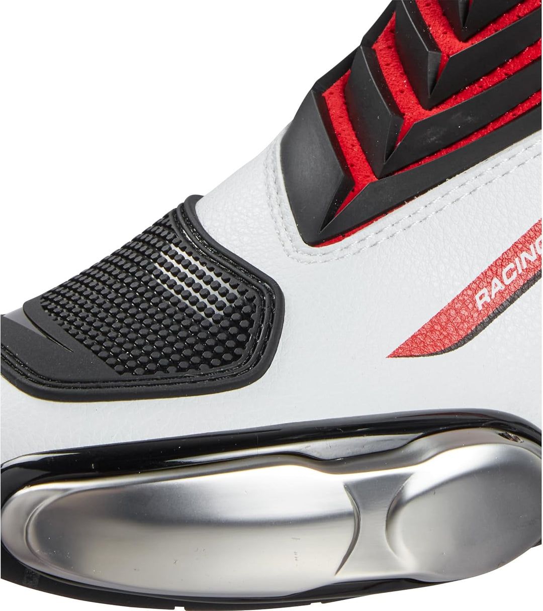 FLM Mandalika Damen Motorradstiefel Lang – Wasserdicht & Atmungsaktiv – Rutschfeste Sohle – Schwarz