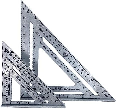 Swanson Tool Speed Square S0101 Geo-Dreieck mit Anschlagwinkel, 7" & 12" (inches) Combo 7" & 12" (in