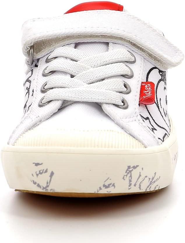 Kickers Unisex Kinder Gody Sneaker 26 EU Blanc Imprime, 26 EU Blanc Imprime
