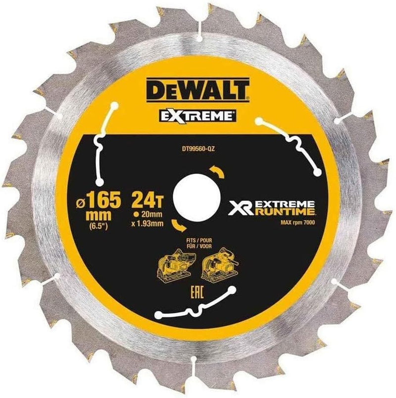 Dewalt XR Extreme Runtime Kreissägeblatt (für Tauchkreissägen, Sägeblatt-Ø 165/20 mm, 42 WZ/FZ, für