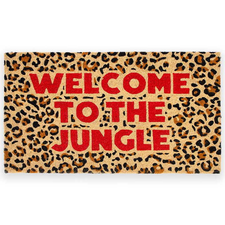 Fisura – Fussmatte “The Jungle” aus Kokosnuss mit Rutschfester PVC-Basis. Handbemalte Innenmatte in