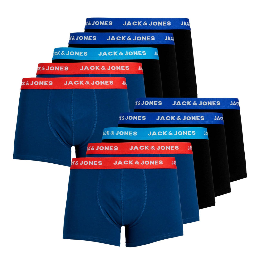 Jack & Jones Herren Jacsolid Blue Trunks 10 Pack Boxershorts L - Surf The Web, L - Surf The Web