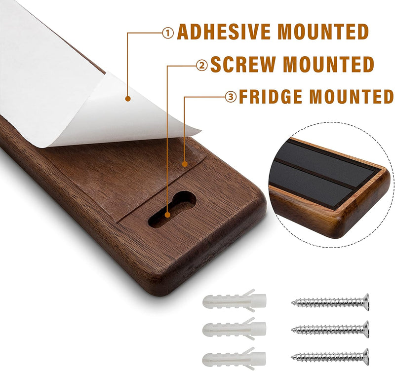 HOSHANHO Magnetleiste Messer, Messerhalter Magnetisch für Wand, Magnet Messerhalter Holz Knife Holde
