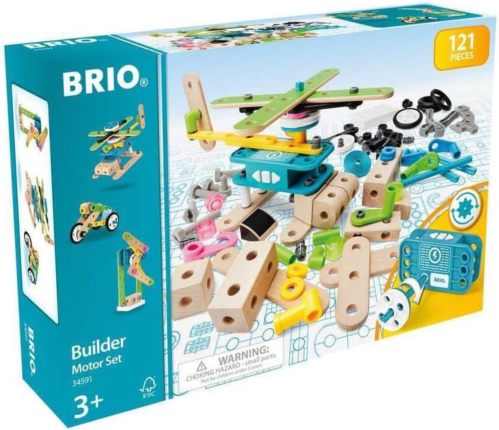 BRIO Builder 34591 Motor-Konstruktionsset 120 TLG. - Set mit Motor zum Konstruieren von Hubschrauber