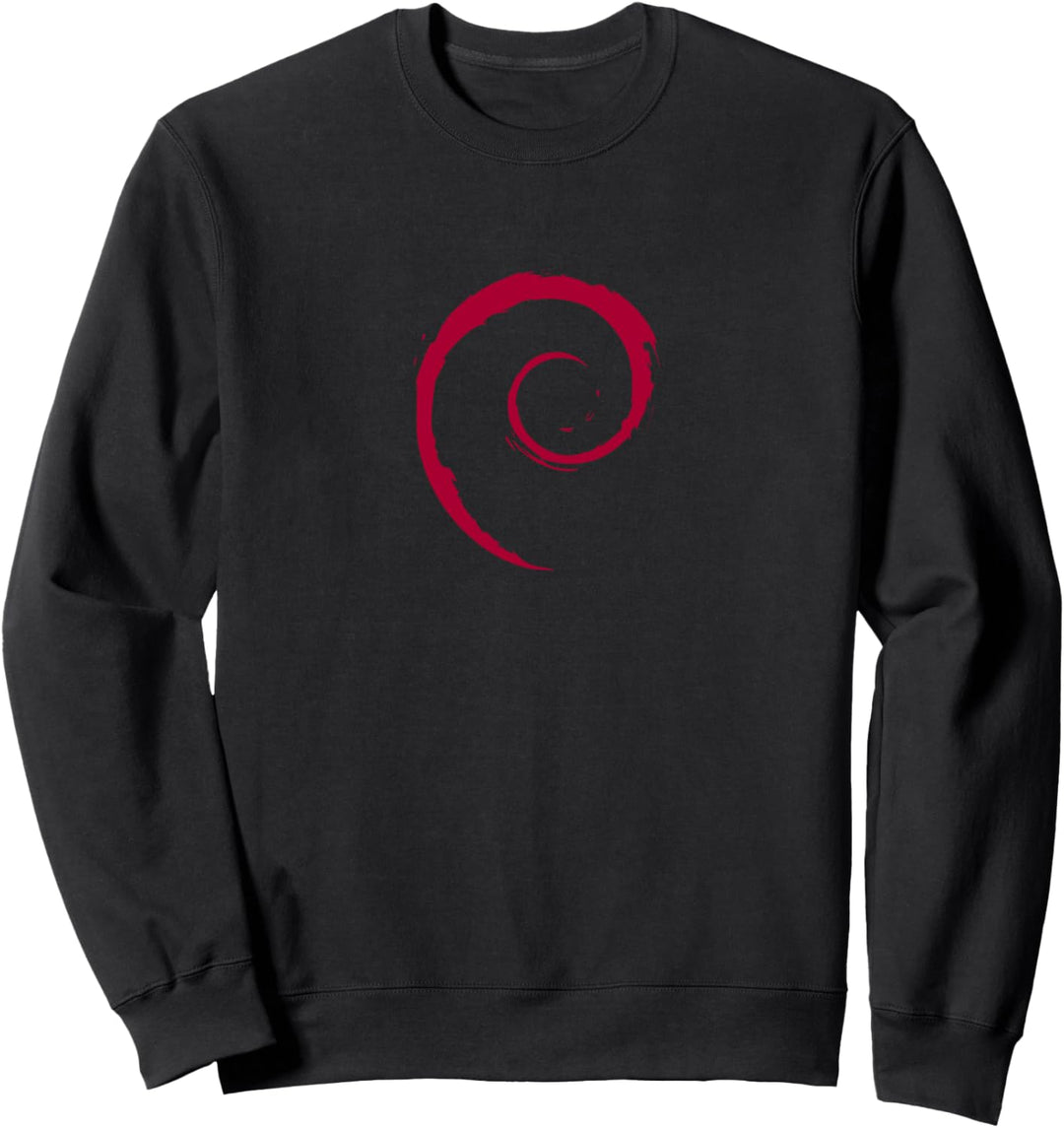 Debian Offizielles Spiral-Wirbel-Logo Linux Distro OS Sweatshirt