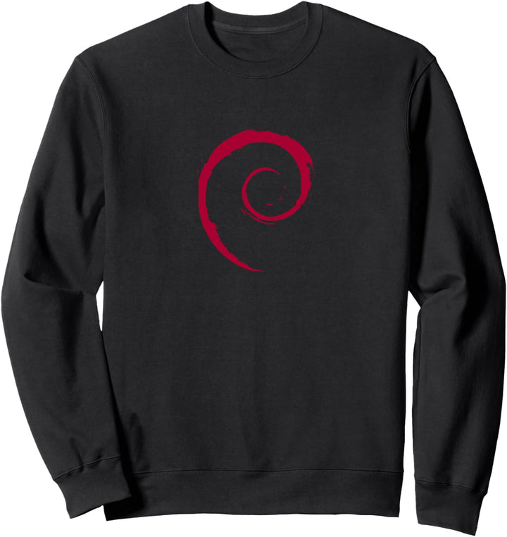 Debian Offizielles Spiral-Wirbel-Logo Linux Distro OS Sweatshirt