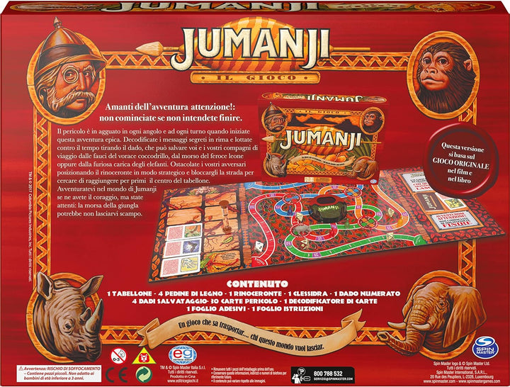 Spin Master - CGI ADG Jumanji The Game EIT, Mehrfarbig, 6045570 aus Pappe, aus Pappe