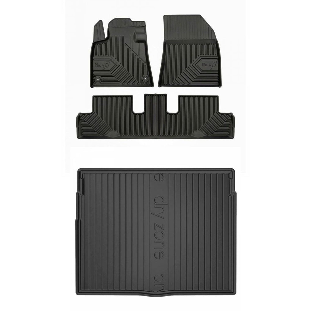 Satz Fussmatten und Gummimatte für Citroen C4 Picasso II 2013-2019