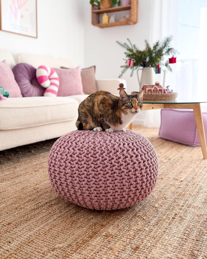 Trendy Ottoman in Rosa Baumwolle 50x35 cm Conrad