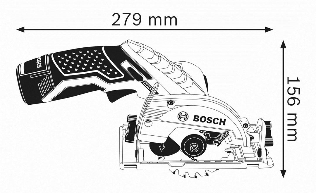 Bosch Professional 12V System Akku Kreissäge GKS 12V-26 (Sägeblatt-Ø: 85 mm, ohne Akkus und Ladegerä