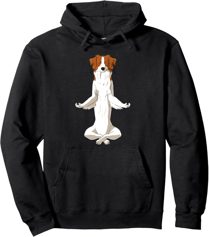 Witziger Yoga Hund Kooikerhondje Pullover Hoodie