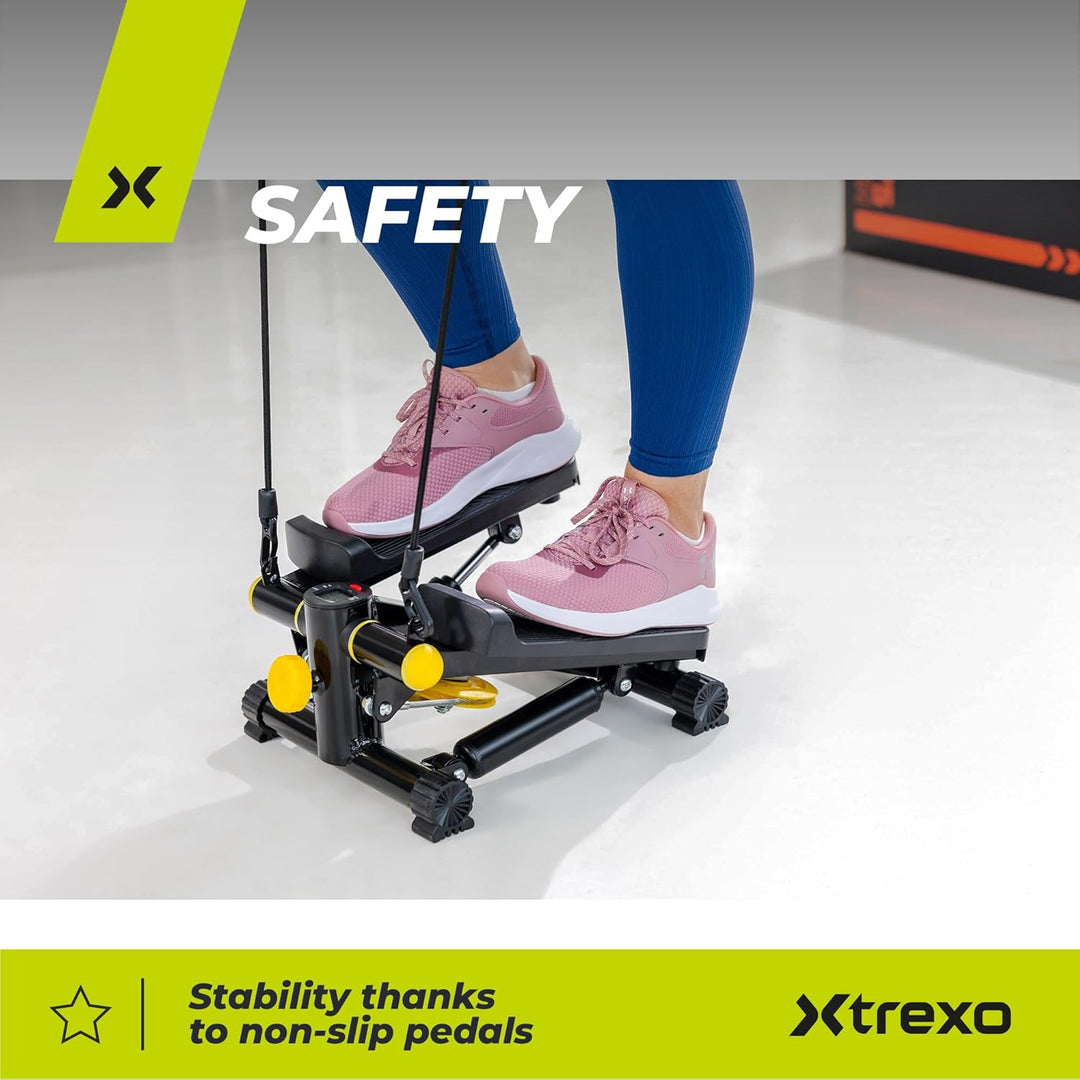 XTREXO Fitness Stepper für Zuhause | Einstellbare Pedalhöhe und Widerstand, Gut ablesbares Display,