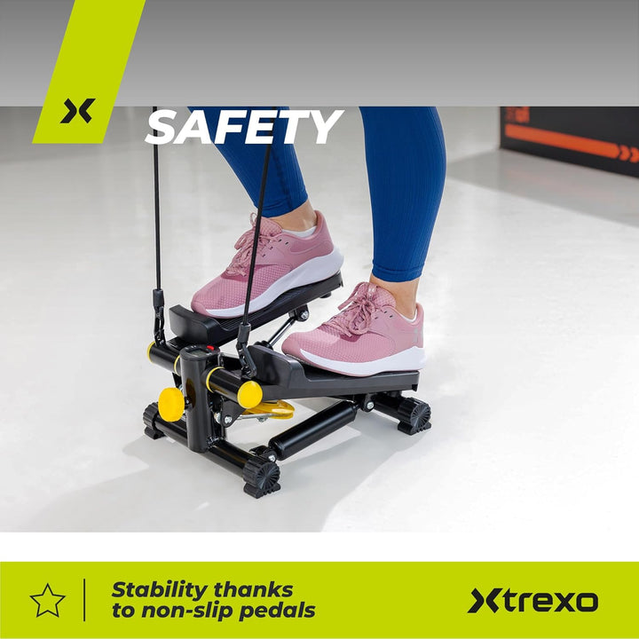 XTREXO Fitness Stepper für Zuhause | Einstellbare Pedalhöhe und Widerstand, Gut ablesbares Display,