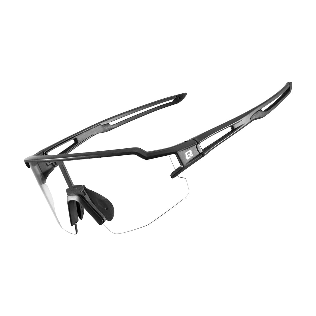 ROCKBROS Fahrradbrille UV 400 Sonnenbrille Photochromatisch Brille Klar Winddicht Sportsbrille für O