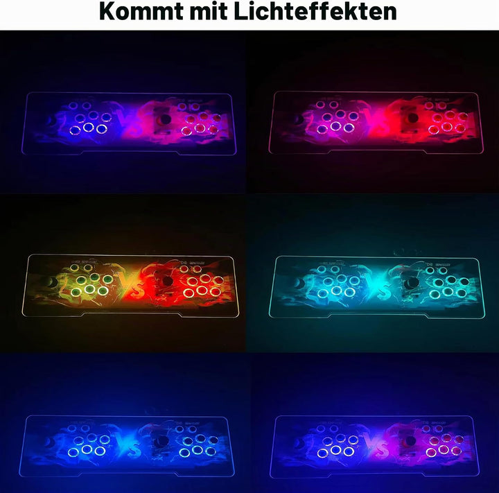 Arcade-Videospielkonsole Spielekonsole Retro Spielmaschine für PC &amp; Projektor &amp; TV, 2-4 Spieler, 128