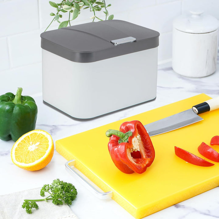 ONVAYA® Biomülleimer für die Küche | Komposteimer mit Deckel | Abfallbehälter aus Edelstahl für Biom