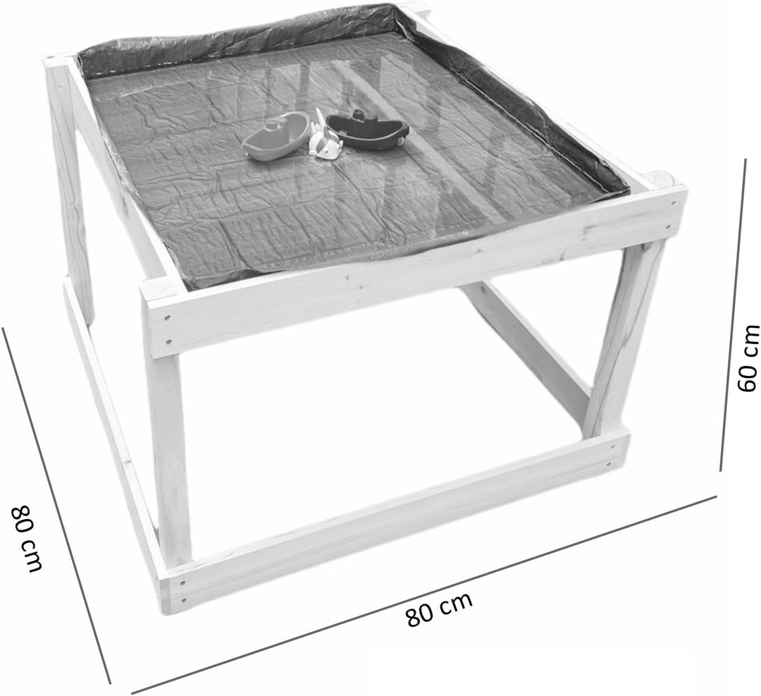 TikTakToo Matschküche/Matschtisch/Outdoorküche aus Holz/Pflanztisch für Kinder/Basteltisch für draus