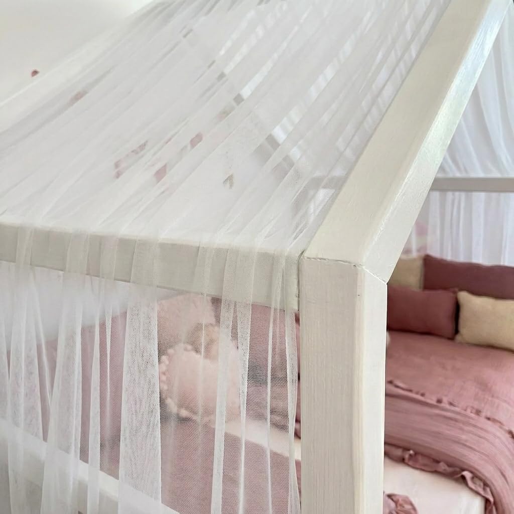 Baby Fancyroom Hausbett Himmel aus Tüll, Handgefertigt, Gekräuselt, Baldachin, Betthimmel für Kinder