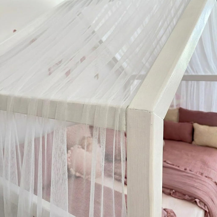 Baby Fancyroom Hausbett Himmel aus Tüll, Handgefertigt, Gekräuselt, Baldachin, Betthimmel für Kinder