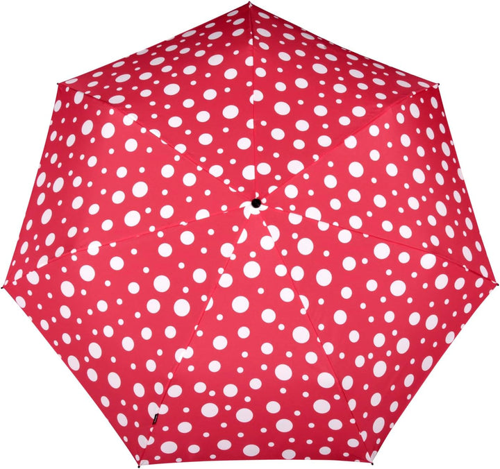 Knirps Taschenschirm Slim Duomatic Dots - Rot, Rot