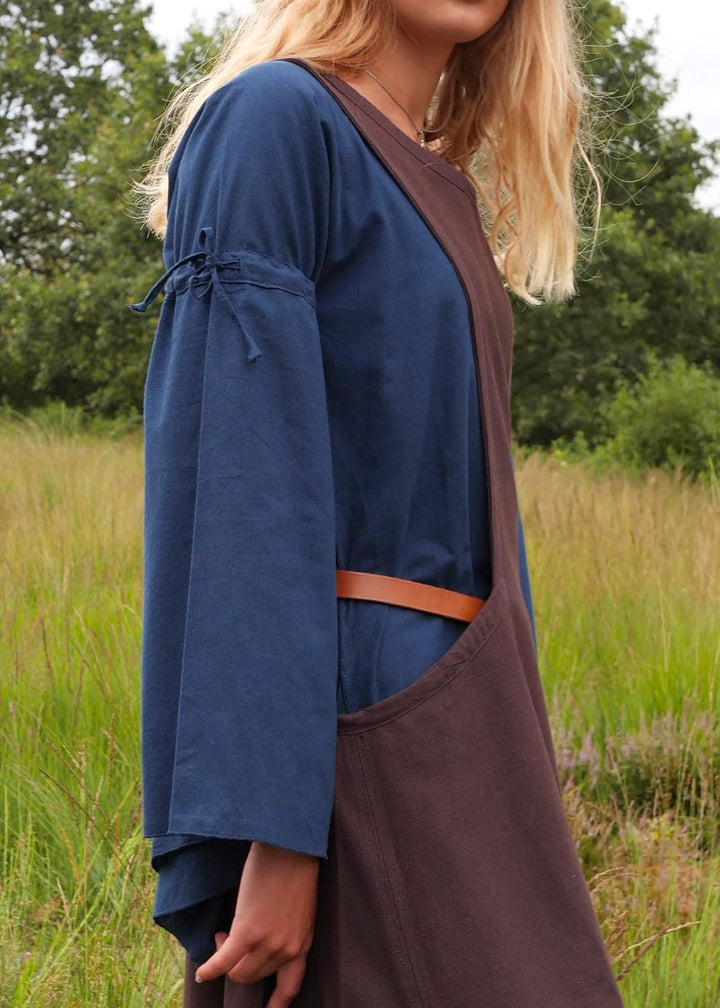Mittelalter Überkleid Surcot Andra für Damen aus Canvas | Segeltuch Baumwolle Wikinger Obergewand bo
