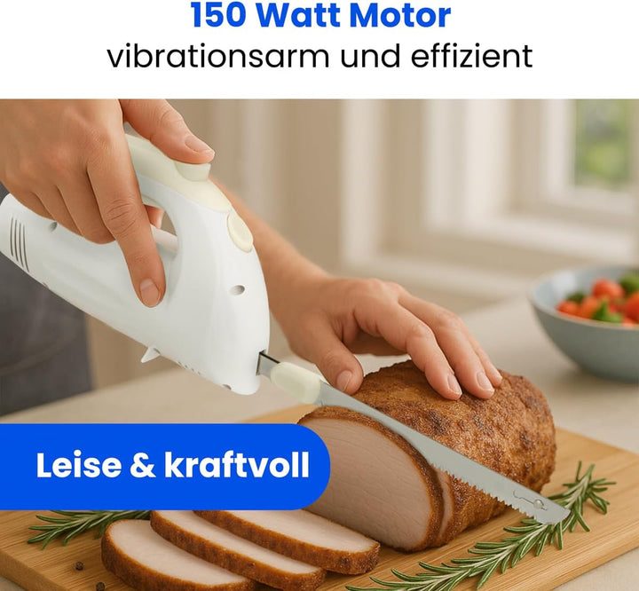 Clatronic Elektromesser, Messer, elektrisches Messer mit spülmaschinenfester spezialgezahnten Edelst