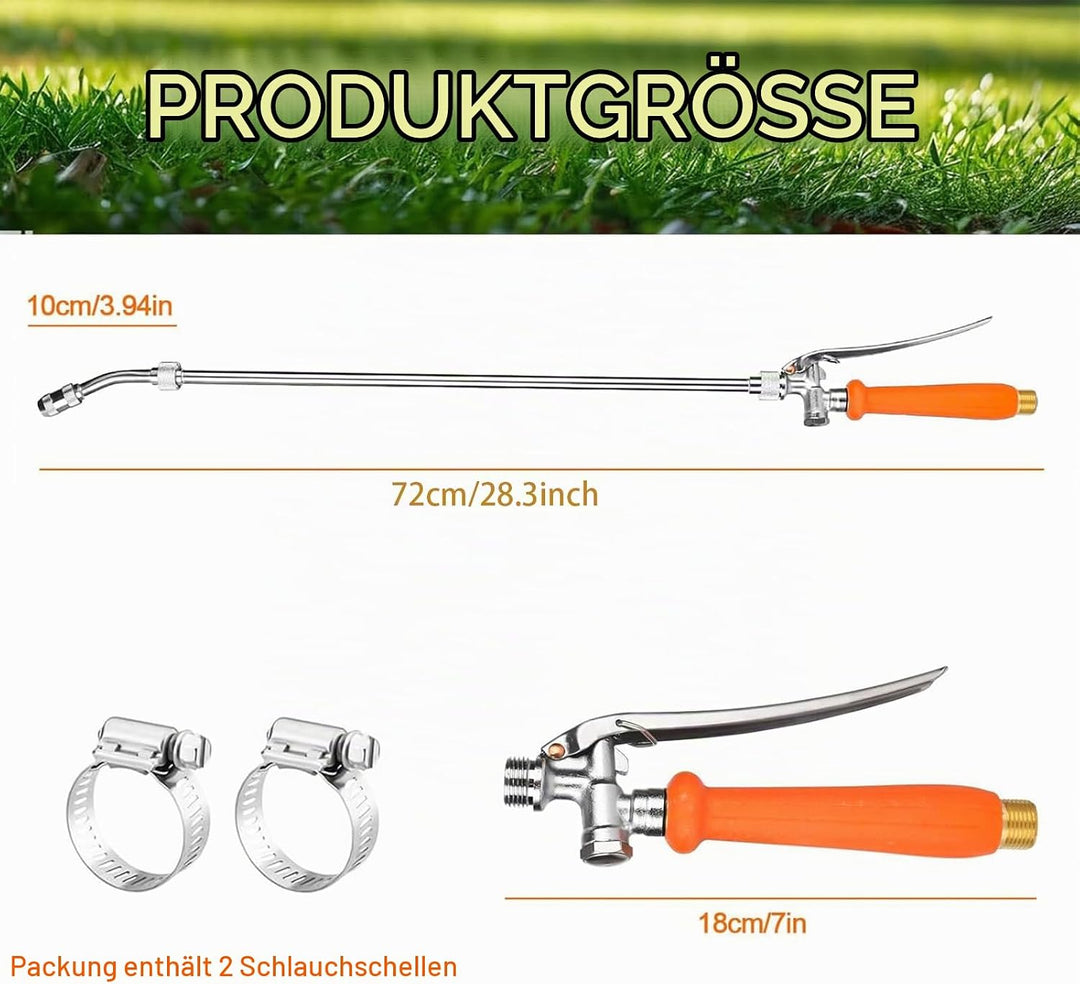 Sprühstab, Sprühlanze mit Düse, Verstellbarer Ersatz-Universal-Sprühstab, 3/8 Zoll &amp; 1/4 Zoll Messin