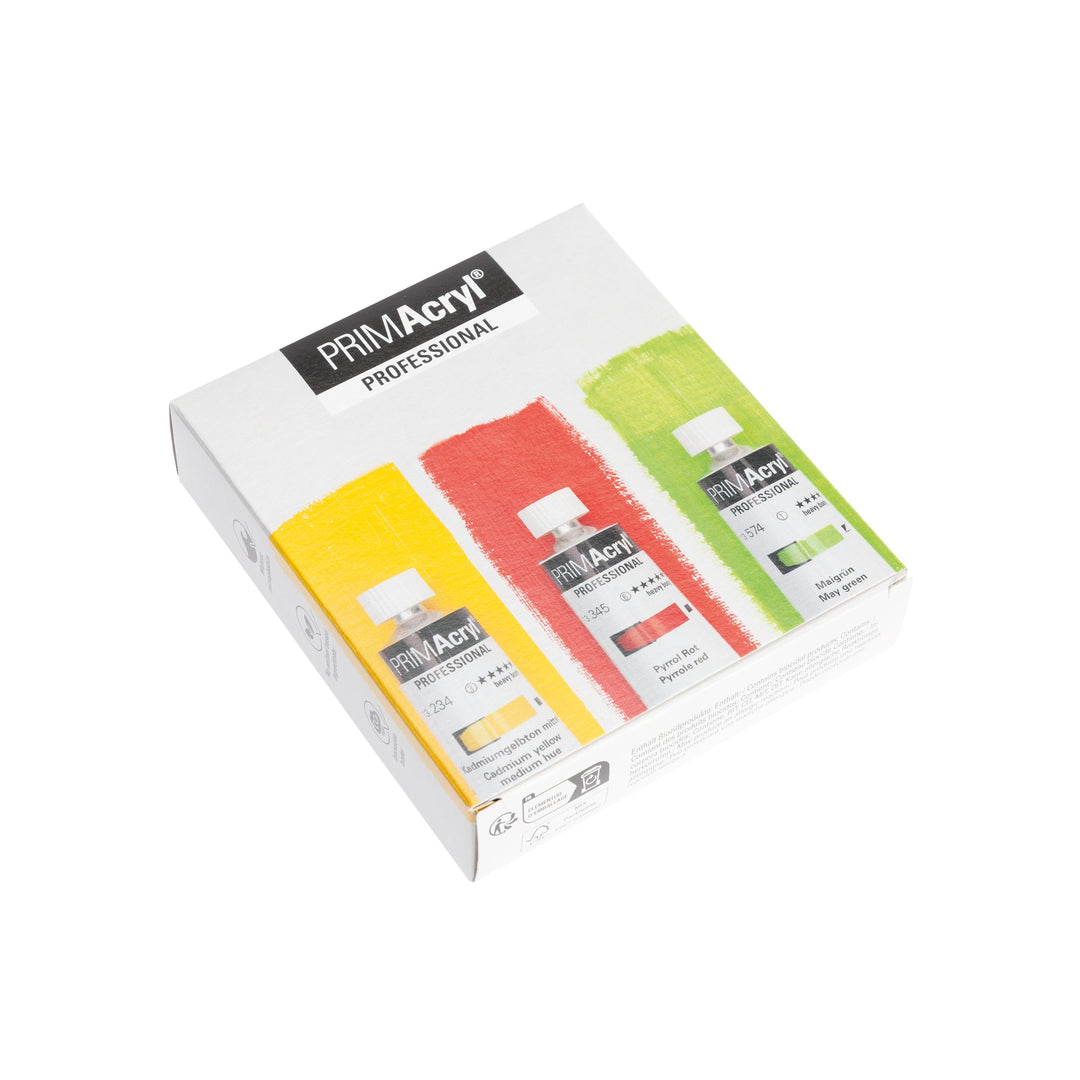 Schmincke - PRIMAcryl Professional® feinste Premium Acrylfarben, Sonderset neue Töne, 3 x 35 ml, 737