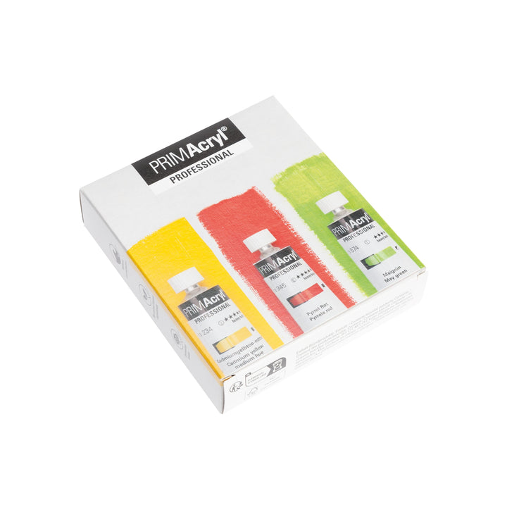 Schmincke - PRIMAcryl Professional® feinste Premium Acrylfarben, Sonderset neue Töne, 3 x 35 ml, 737