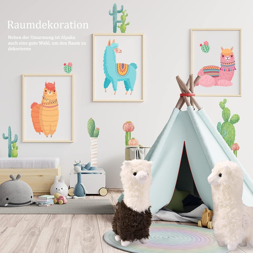 Celawork 35cm Alpaka Kuscheltier, Stand Alpaka Plüschtier, kuschel alpaka, Lama Stofftier Geschenk f
