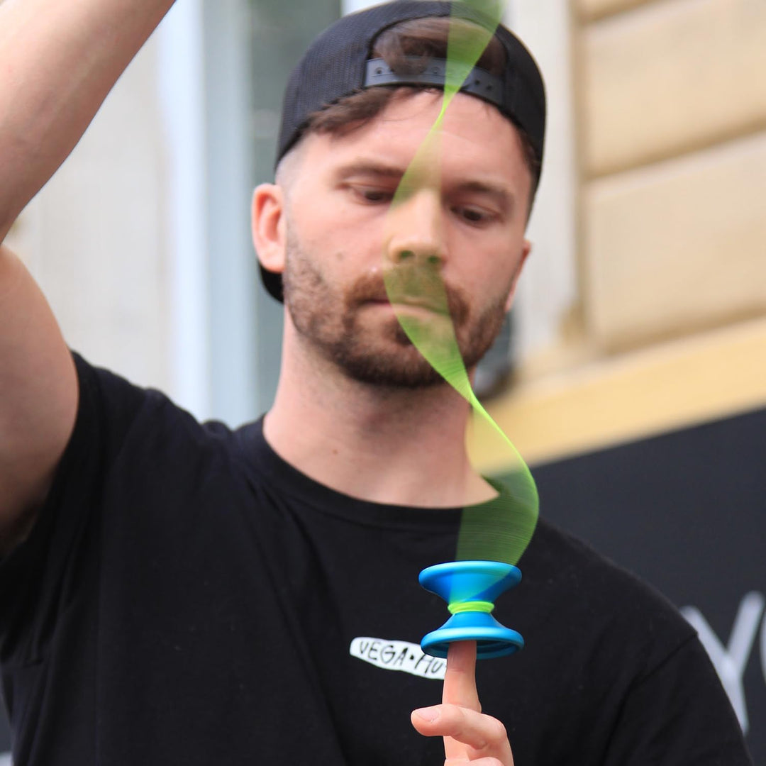 YoyoFactory Bullseye Yo-Yo - SCHWARZ (DNA Tricks, Metall Yoyo, Schnur, Kugellager & Anleitung enthal